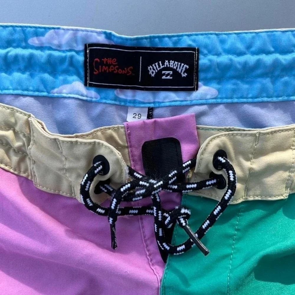 Billabong x The Simpsons multi-coloured board shorts